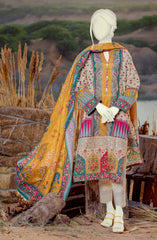 WOMEN AMBER EMBROIDERED PRINTED CAMBRIC 3PC UNSTITCHED