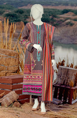 WOMEN YASMEEN EMBROIDERED PRINTED CAMBRIC 3PC UNSTITCHED