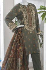 WOMEN GRUNGE 3PC UNSTITCHED
