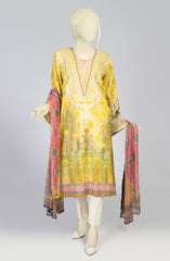 SUMMER'23 FARSHI EMBROIDERED PRINTED LAWN 3PC UNSTITCHED