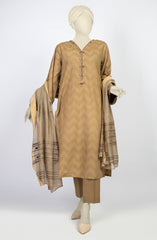 SUMMER'23 ARCHITECTURAL CHECKS SELF JACQUARD 3PC UNSTITCHED