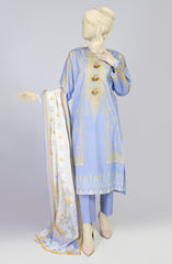 SUMMER'23 CHARCOAL LINEN PRINTED LAWN 3PC UNSTITCHED