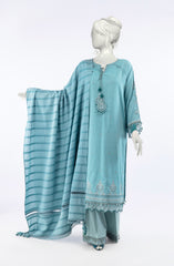 FESTIVE'23 YARN DYED JACQUARD EMBROIDERED 3PC UNSTITCHED