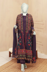 WINTER'22 SUZANI CROWN EMBROIDERED PRINTED KHADDAR 3PC UNSTITCHED