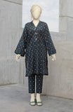 SUMMER'23 SCRIBBLED CHAMBRE STITCHED 2PC SUIT