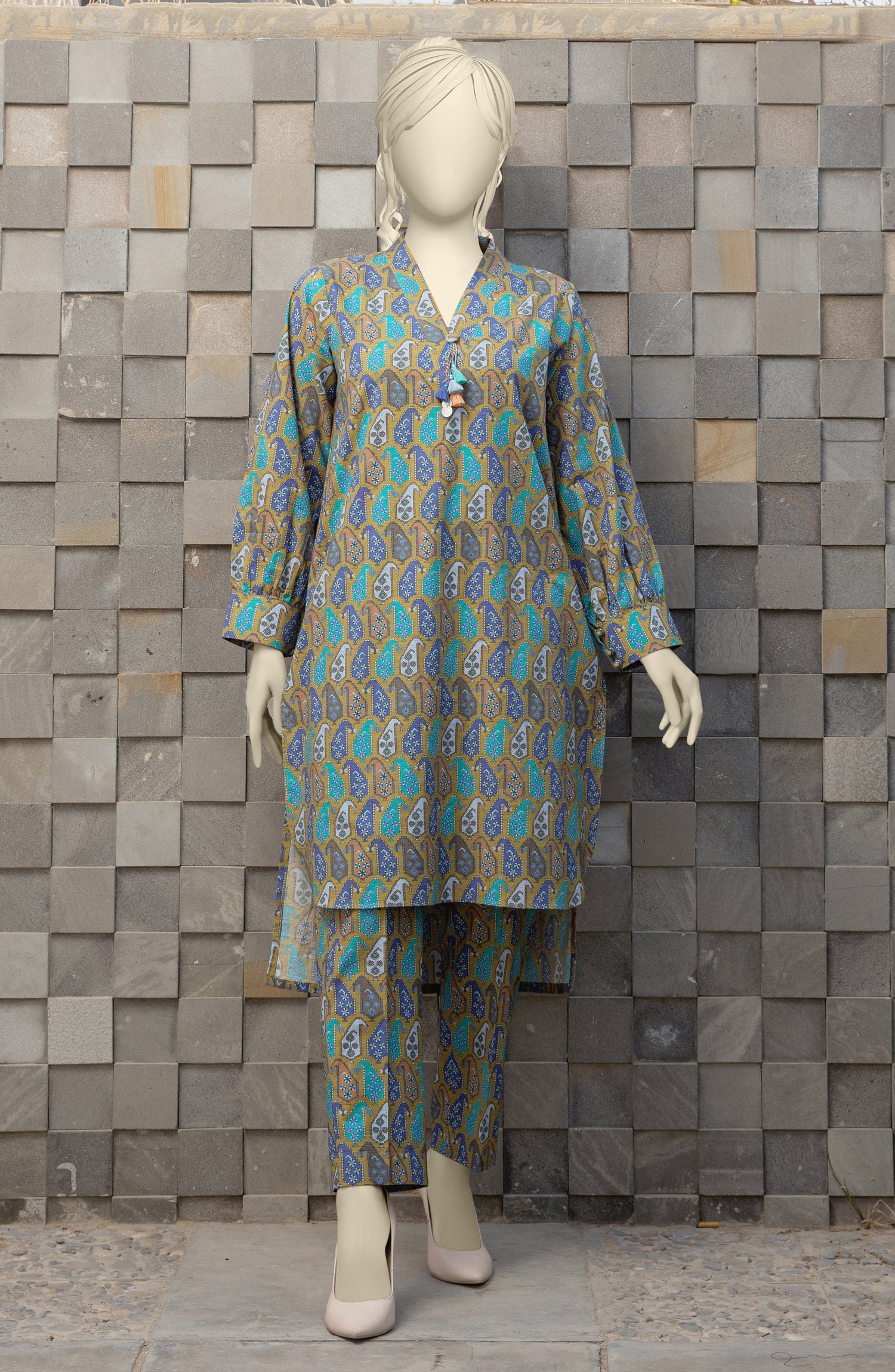 SUMMER'23 INTERWIND PASLEY STITCHED 2PC SUIT