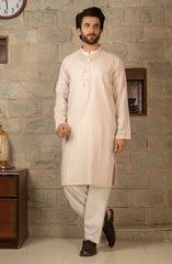 MEN KURTA PLAIN PEACH (6715505344686)